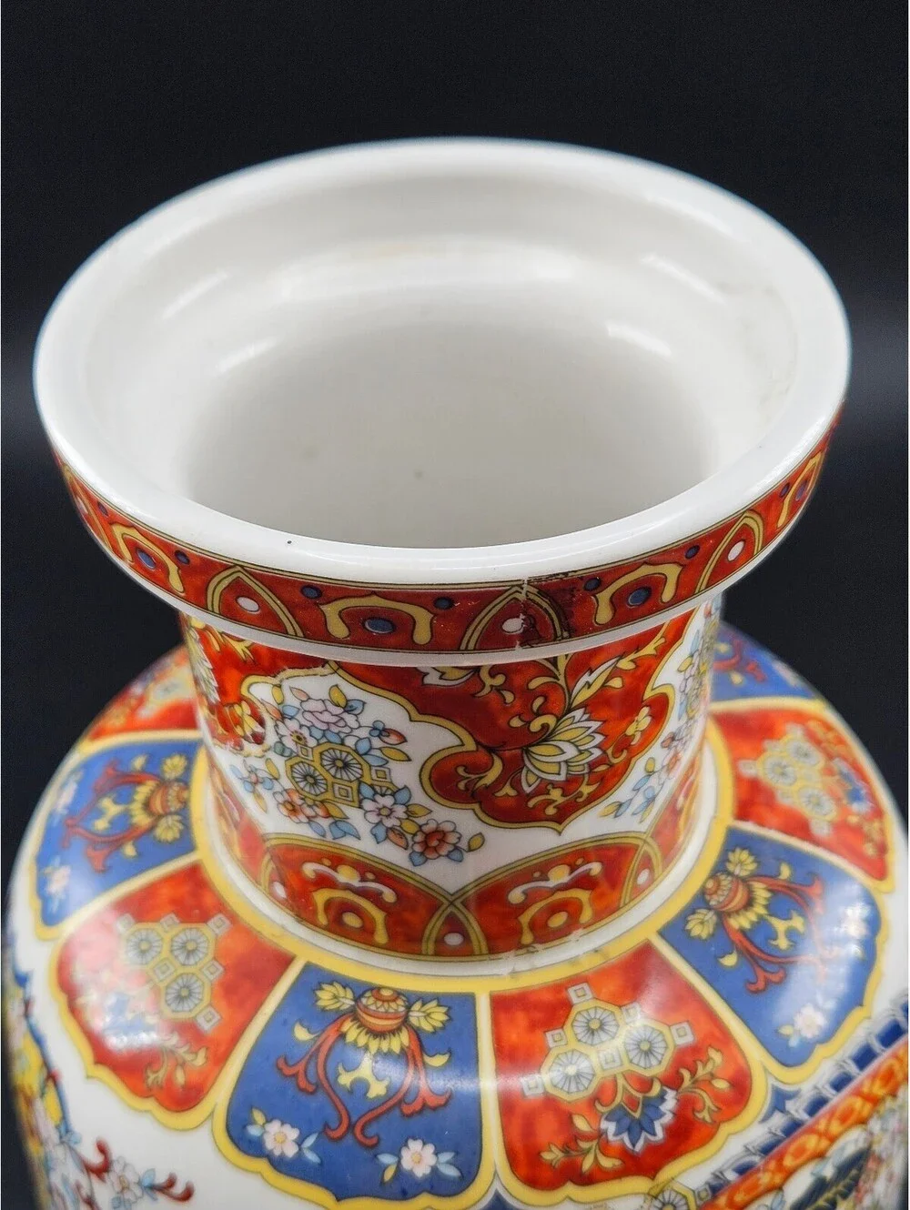 Vtg Mid Century Chinoiserie Foo Dog Vase & Bowl Set Eken & Ardalt Italian Style